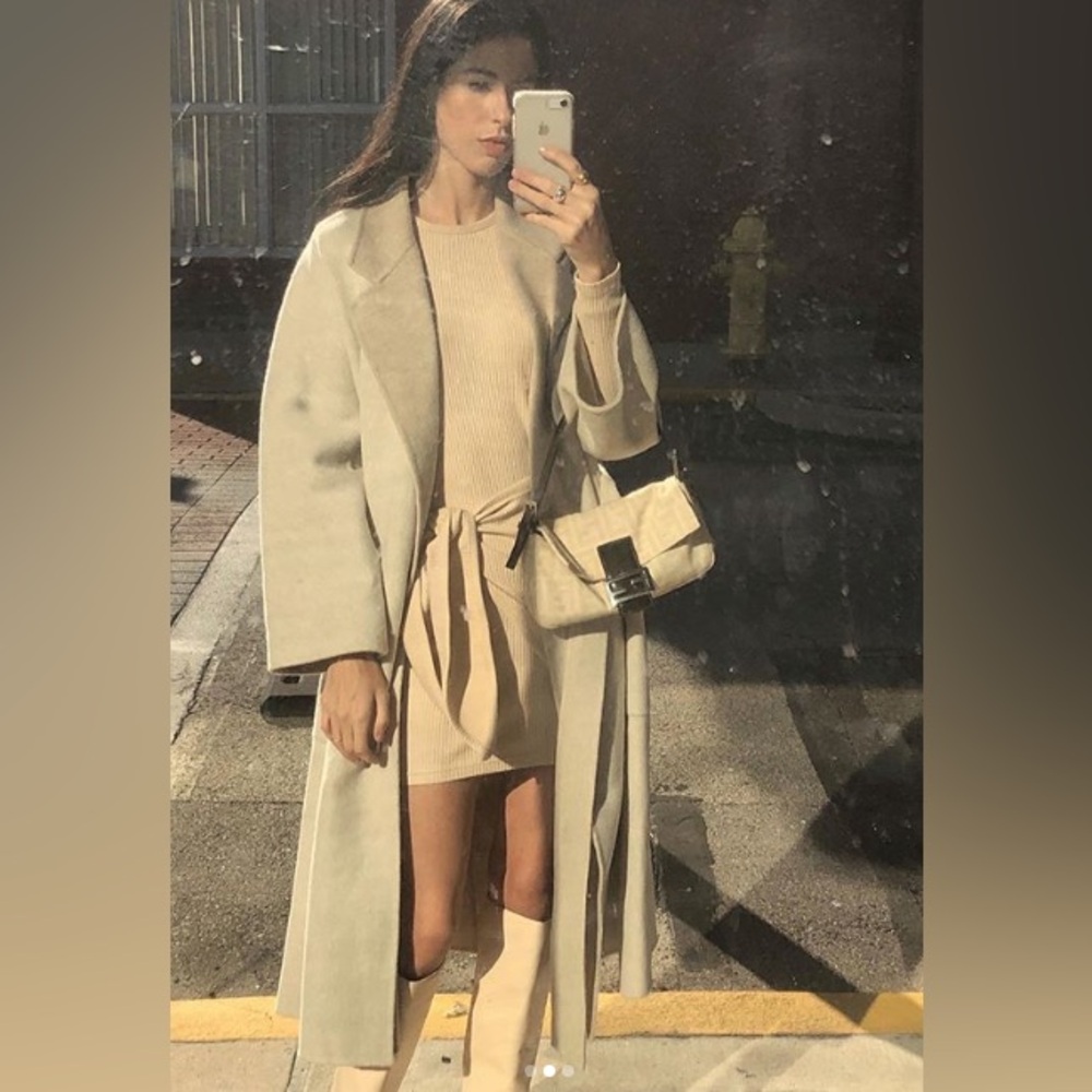 Kindersalmon beige Wool Blend Coat nwot one‎ size
